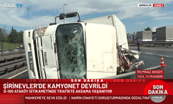 Son dakika! İstanbul Şirinevler'de kamyonet devrildi