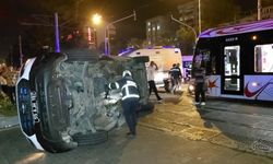 Samsun'da ambulansla tramvay çarpıştı