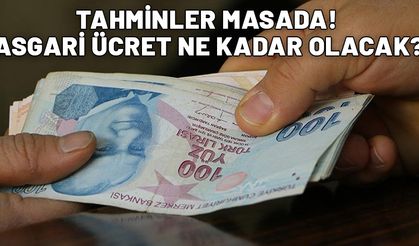 3 farklı tahmin 3 farklı ücret. Asgari ücret için ihtimaller masada. En düşük ihtimalde...