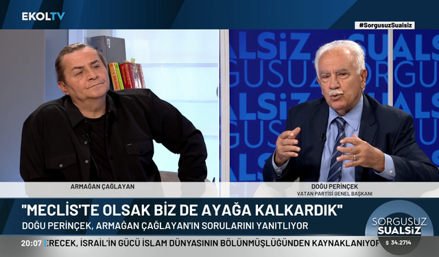 Doğu Perinçek Sorgusuz Sualsiz’de: PKK’ya, FETÖ’ye karşı mücadelede Türkiye’ye destek veriyoruz