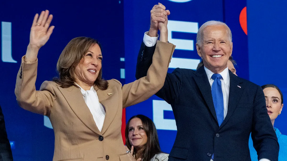 Joe Biden Kamala Harris Democratic Convention Chicago Aug 19 2024