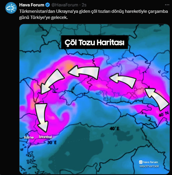 Çöl Tozu Haritası