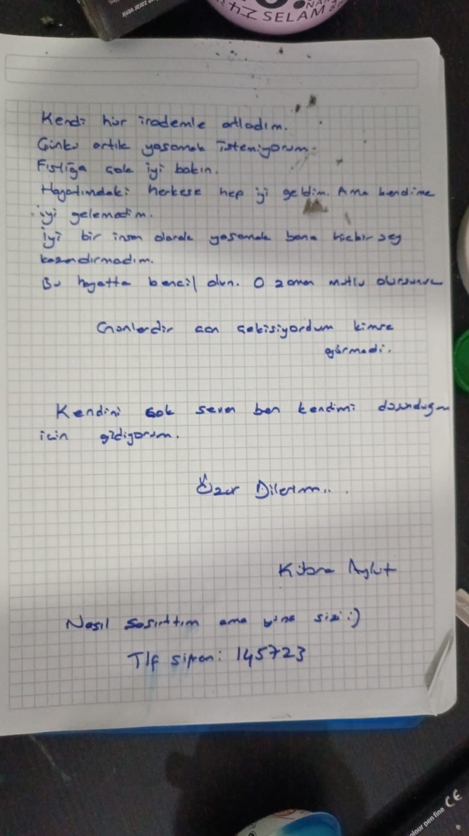 Kubra Aykut Intihar Notu A